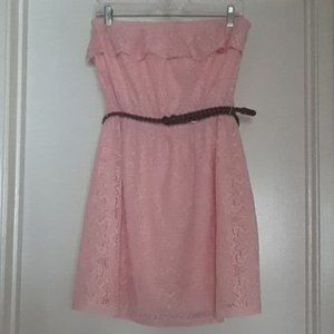 No Boundaries, Strapless, Lace,Peach color Dress  Size XL / XG ( 15 - 17…
